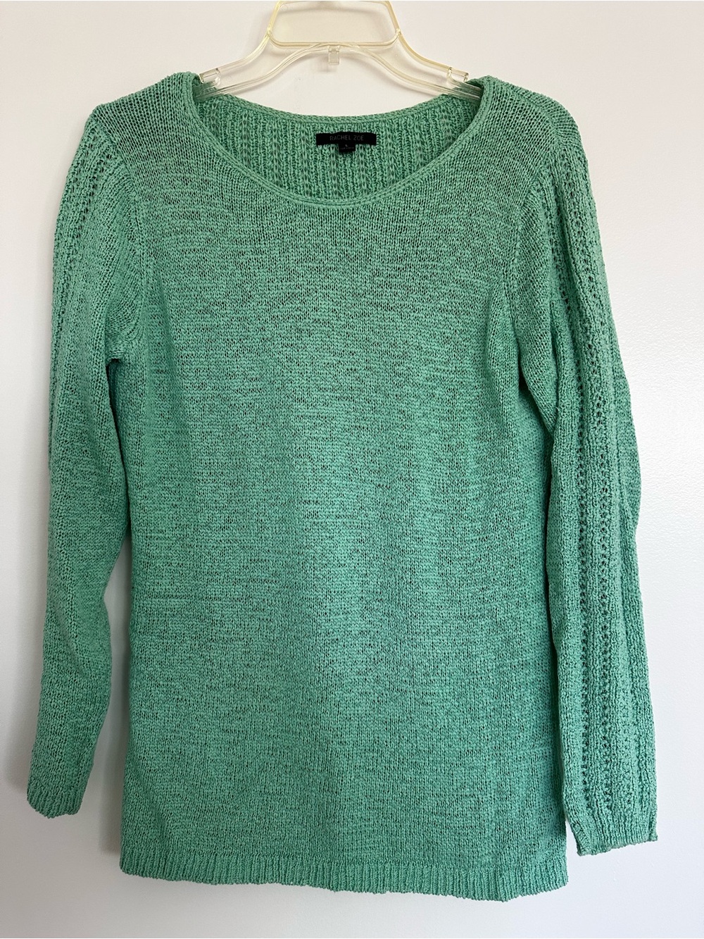 Rachel Zoe Mint Green Scoop Neck Knit Sweater